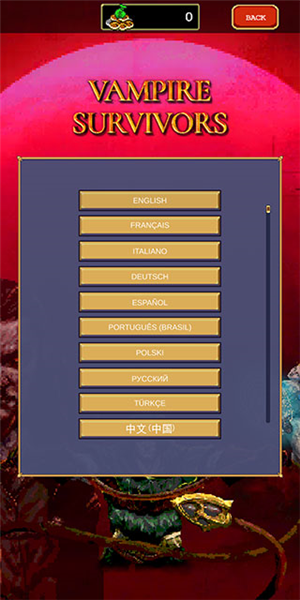 Vampire Survivors中文版怎么设置中文图片3
