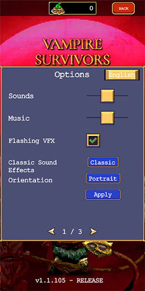 Vampire Survivors中文版怎么设置中文图片2